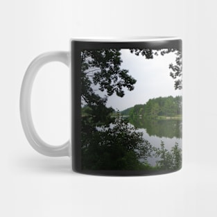 Lake View Photography Art, Beautiful Pine Trees, Nature Scenery Mug